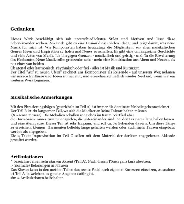 Ensemblewerk "Auf zu neuen Ufern" - für Altsaxophon, Violine und Flöte – Bild 3